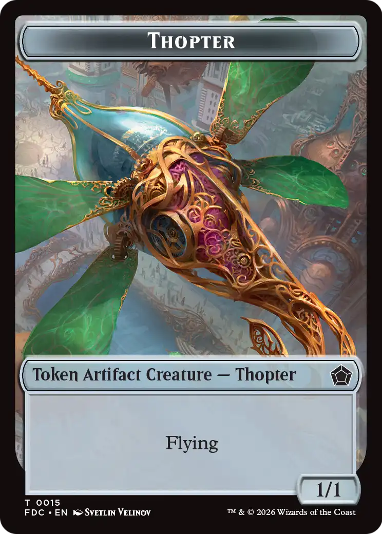 Thopter // Myr Double-Sided Token [Foundations Commander Tokens] | Anubis Games and Hobby
