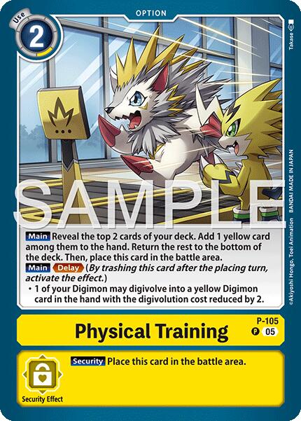 Physical Training [P-105] (Alternate Art) [Starter Deck: Amethyst Mandala Advanced Deck Set] | Anubis Games and Hobby