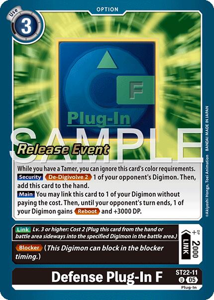 Defense Plug-In F [ST22-11] [Starter Deck: Amethyst Mandala Advanced Deck Set Release Event Cards] | Anubis Games and Hobby