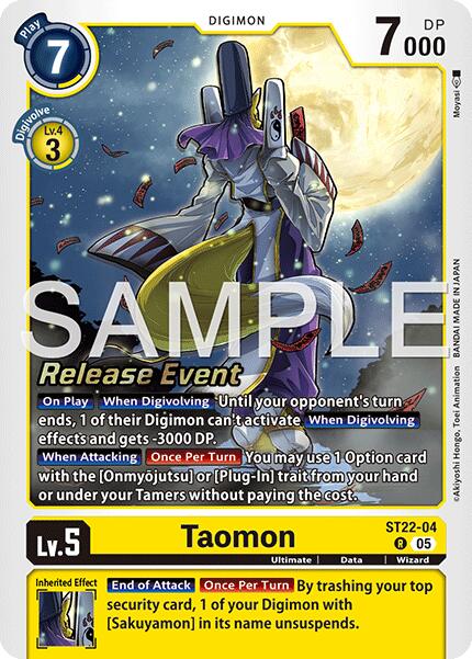 Taomon [ST22-04] [Starter Deck: Amethyst Mandala Advanced Deck Set Release Event Cards] | Anubis Games and Hobby