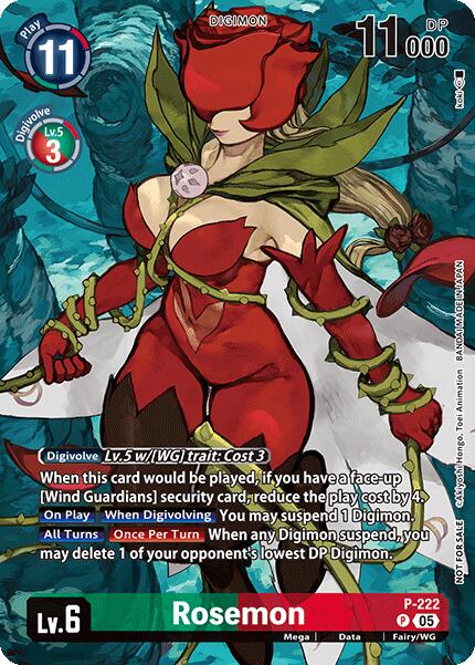 Rosemon [P-222] (Time Stranger Box Topper) [Promotional Cards] | Anubis Games and Hobby