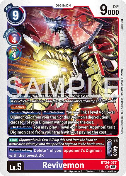 Revivemon [BT24-077] [Time Stranger] | Anubis Games and Hobby