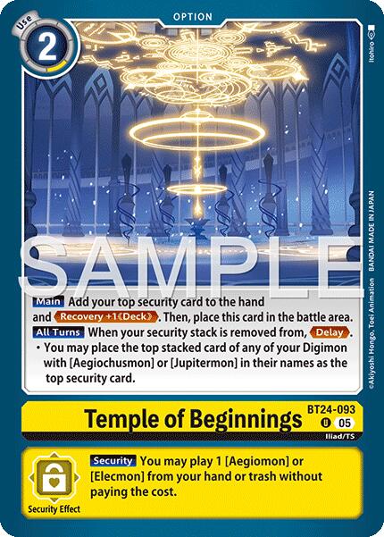 Temple of Beginnings [BT24-093] [Time Stranger] | Anubis Games and Hobby