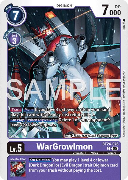 WarGrowlmon [BT24-076] [Time Stranger] | Anubis Games and Hobby