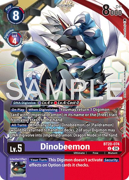 Dinobeemon [BT20-074] (Digimon Card Game Playmat & Card Set) [Release Special Booster Ver.2.5 Promos] | Anubis Games and Hobby
