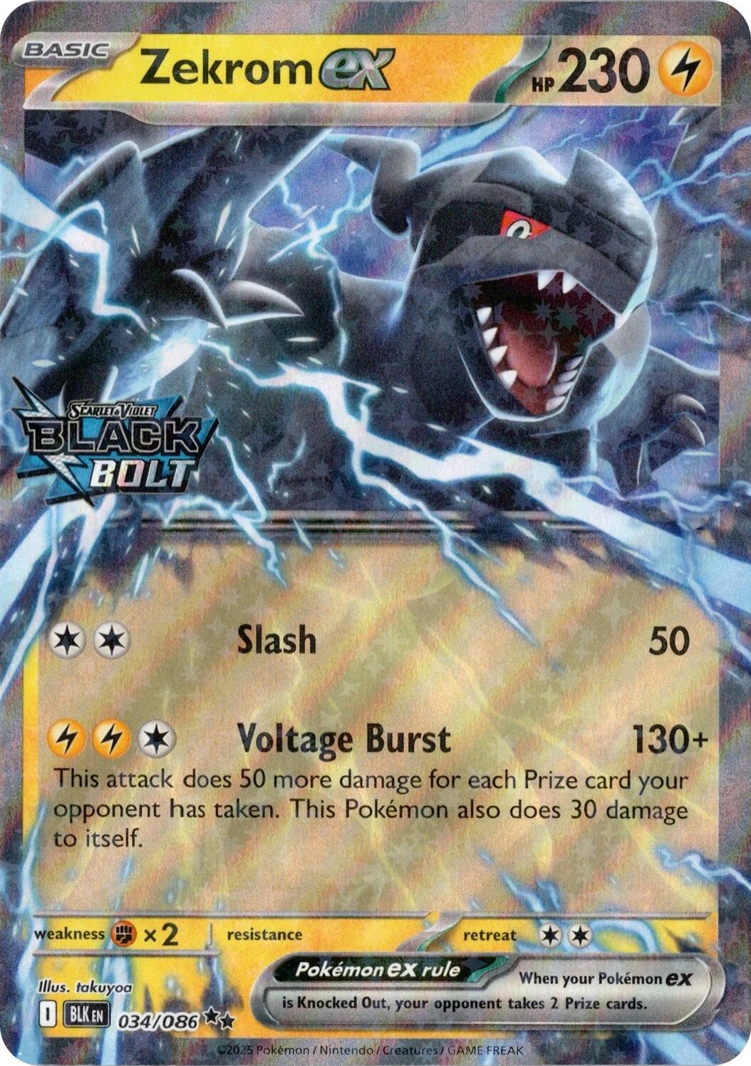 Zekrom ex (034/086) (Black Bolt Stamped) [Miscellaneous Cards] | Anubis Games and Hobby