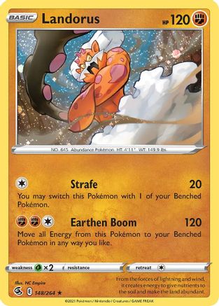 Landorus (148/264) (Cosmos Holo) [Sword & Shield: Fusion Strike] | Anubis Games and Hobby