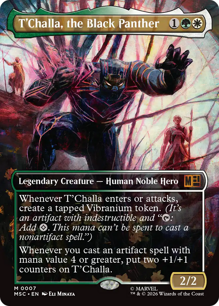 T'Challa, the Black Panther (Borderless) [Marvel Super Heroes Commander] | Anubis Games and Hobby