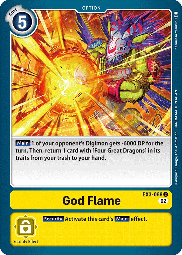 God Flame [EX3-068] [Draconic Roar] | Anubis Games and Hobby