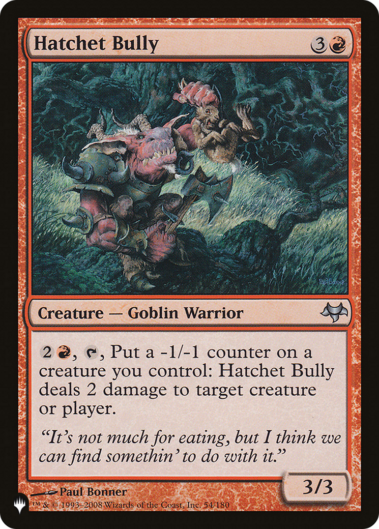 Hatchet Bully [The List Reprints] | Anubis Games and Hobby