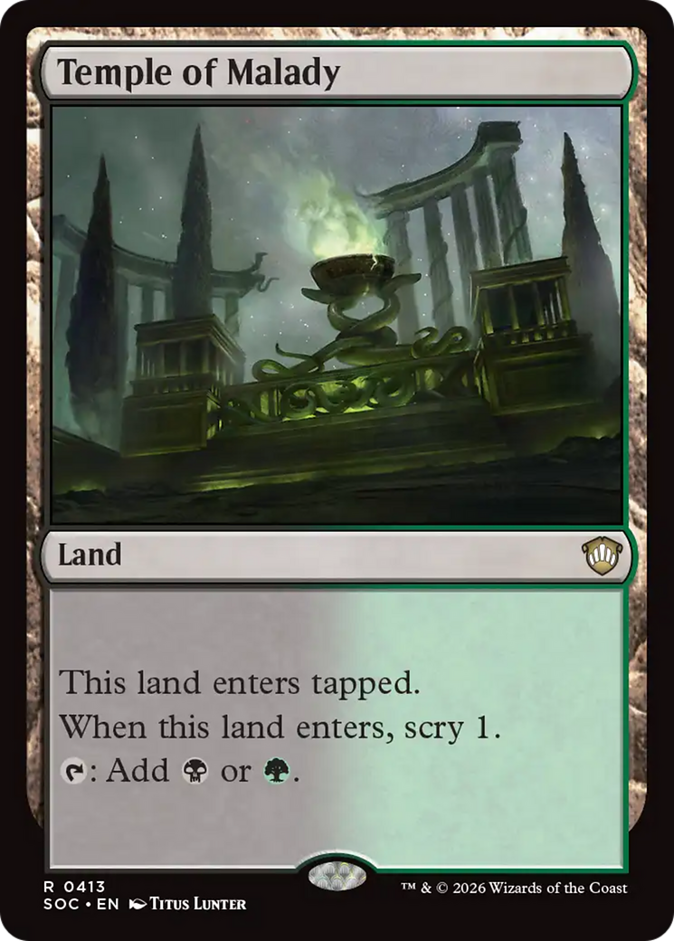 Temple of Malady [Secrets of Strixhaven Commander] | Anubis Games and Hobby