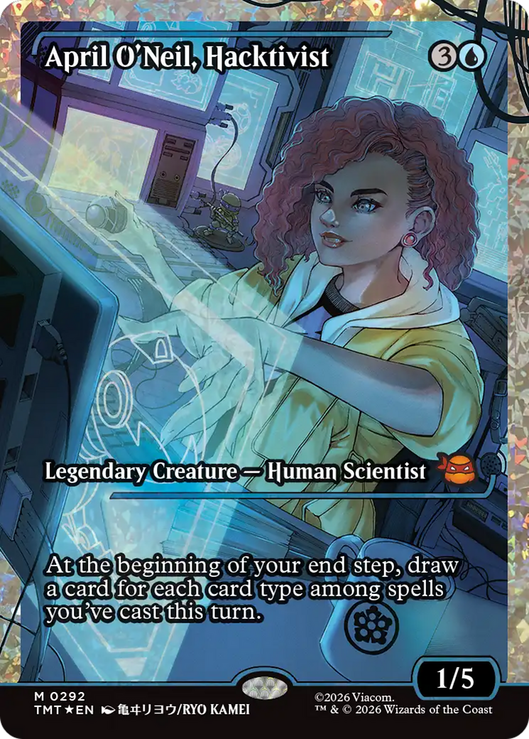 April O'Neil, Hacktivist (0292) (Showcase) (Fracture Foil) [Teenage Mutant Ninja Turtles] | Anubis Games and Hobby