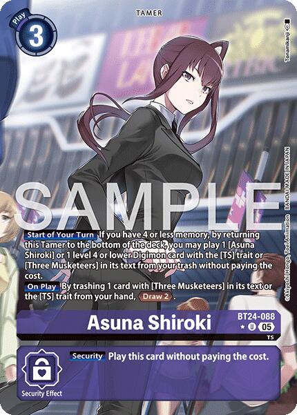 Asuna Shiroki [BT24-088] (Alternate Art) [Time Stranger] | Anubis Games and Hobby