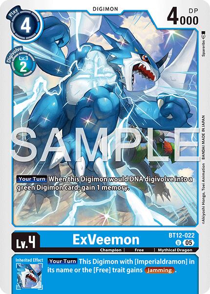 ExVeemon [BT12-022] [Advanced Booster Digimon Generation] | Anubis Games and Hobby