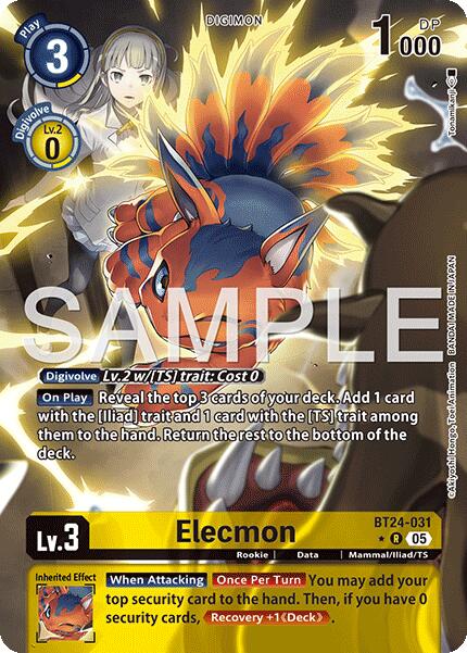 Elecmon [BT24-031] (Alternate Art) [Time Stranger] | Anubis Games and Hobby
