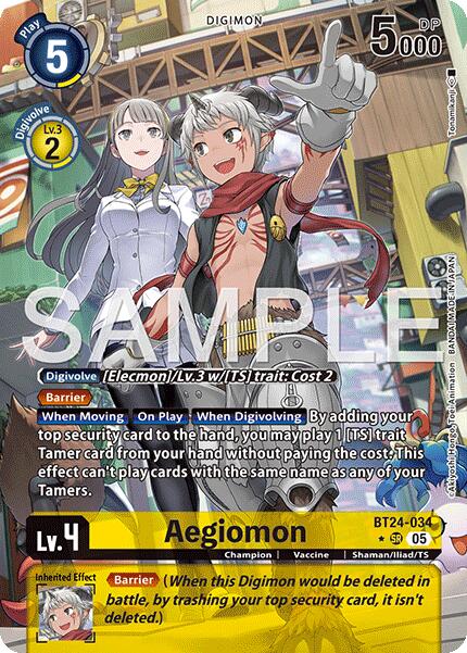 Aegiomon [BT24-034] (Alternate Art) [Time Stranger] | Anubis Games and Hobby
