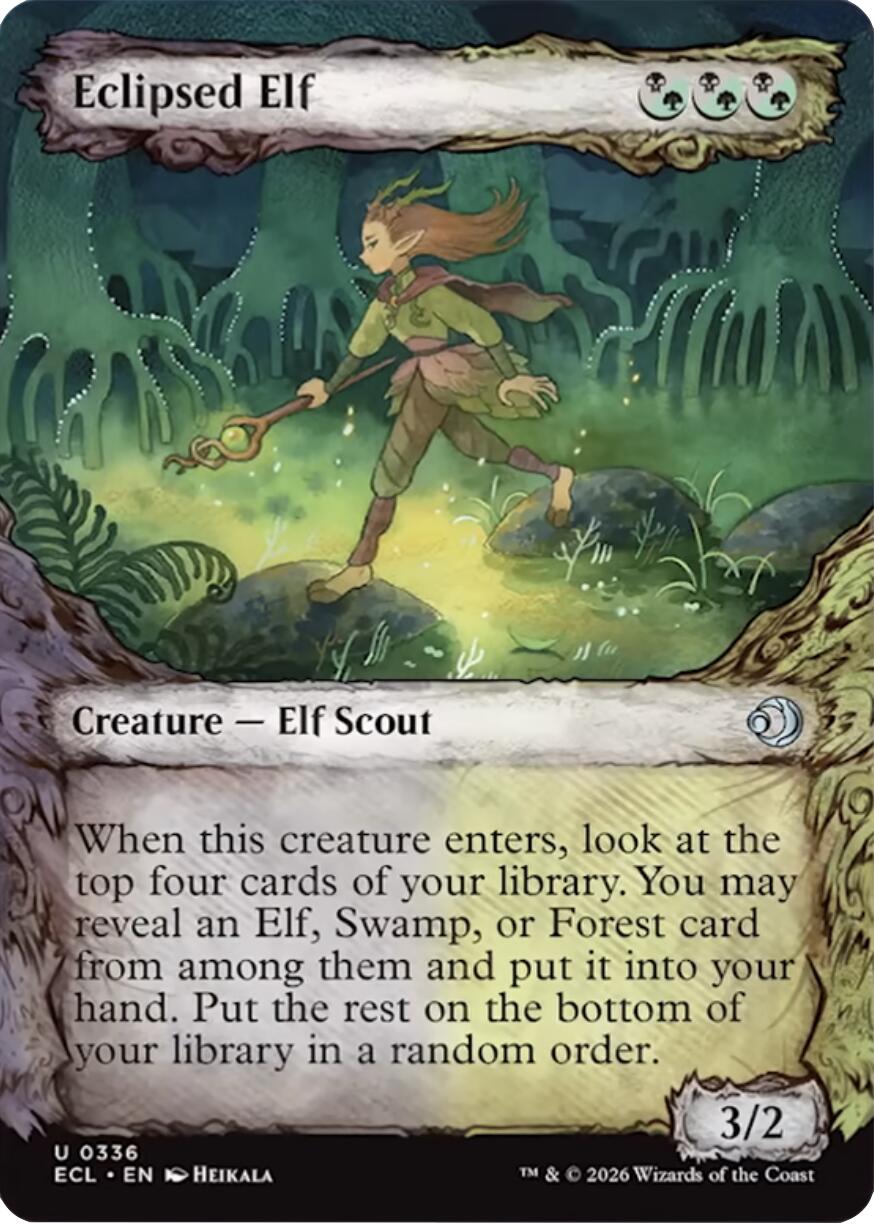Eclipsed Elf (Showcase) [Lorwyn Eclipsed] | Anubis Games and Hobby