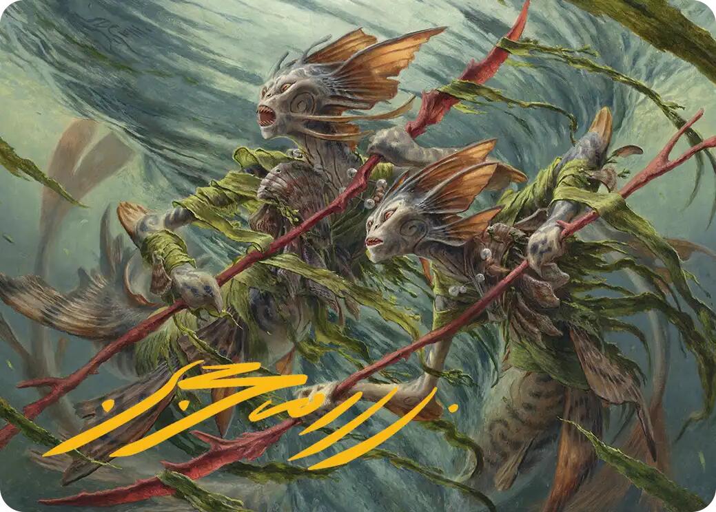 Champions of the Shoal Art Card (Gold-Stamped Signature) [Lorwyn Eclipsed Art Series] | Anubis Games and Hobby