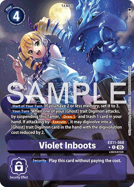 Violet Inboots [EX11-068] (Alternate Art) [Dawn of Liberator] | Anubis Games and Hobby