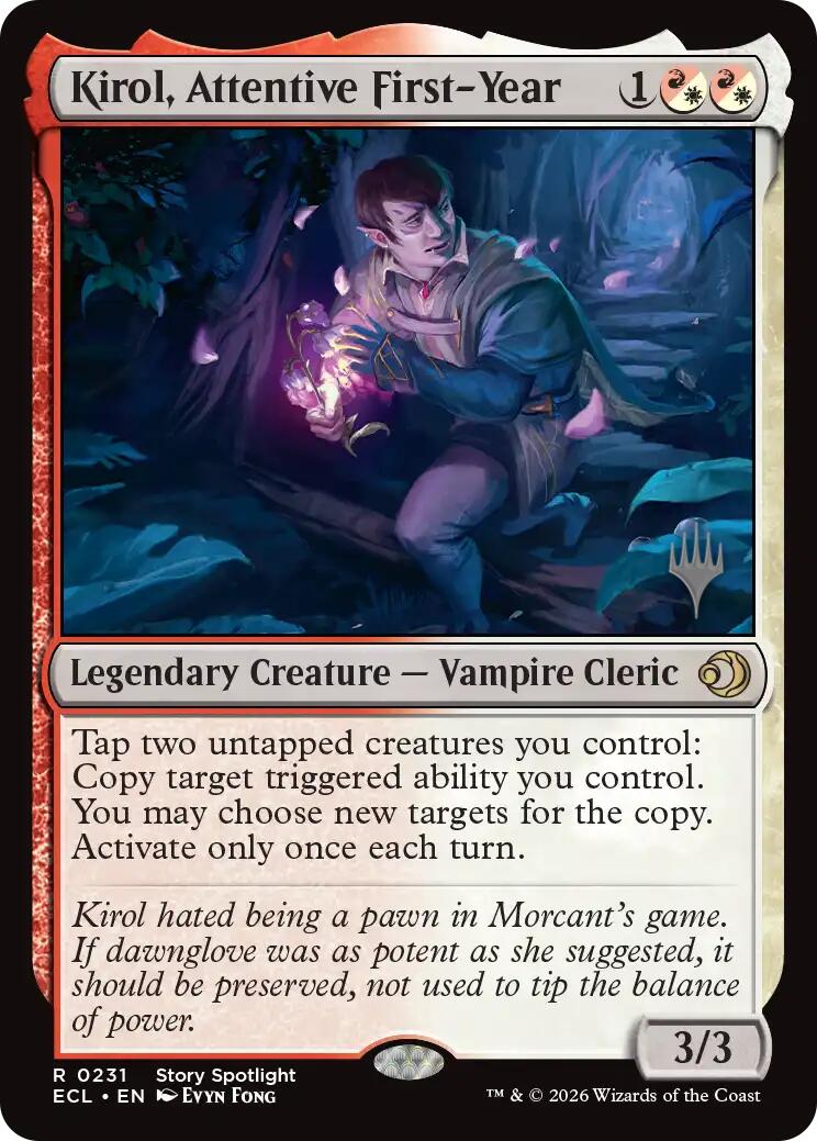 Kirol, Attentive First-Year [Lorwyn Eclipsed Promos] | Anubis Games and Hobby