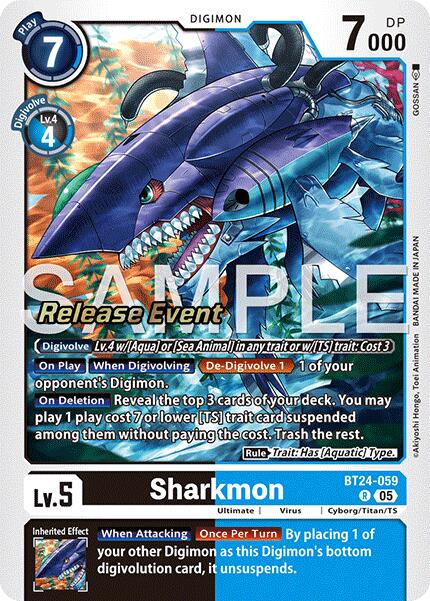 Sharkmon [BT24-059] [Time Stranger Release Events Cards] | Anubis Games and Hobby