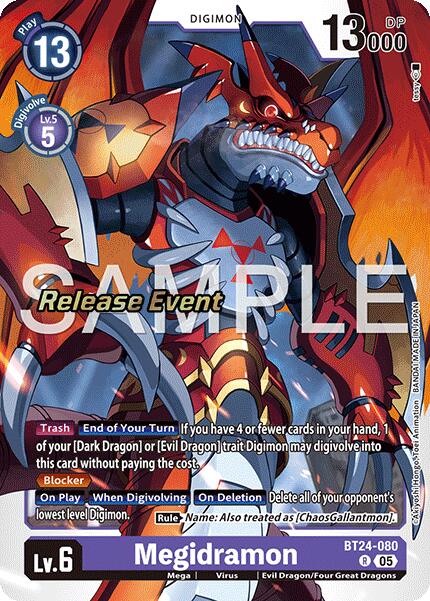 Megidramon [BT24-080] [Time Stranger Release Events Cards] | Anubis Games and Hobby