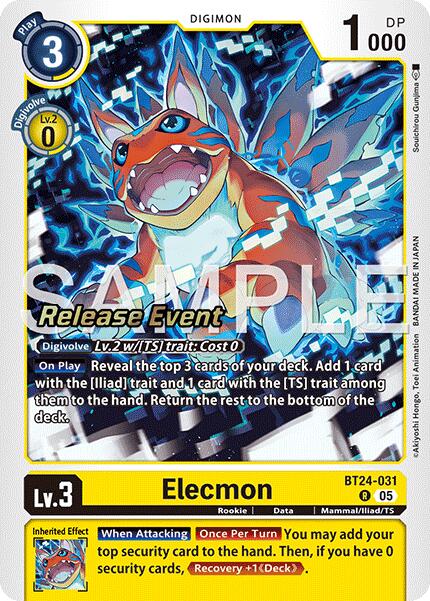 Elecmon [BT24-031] [Time Stranger Release Events Cards] | Anubis Games and Hobby