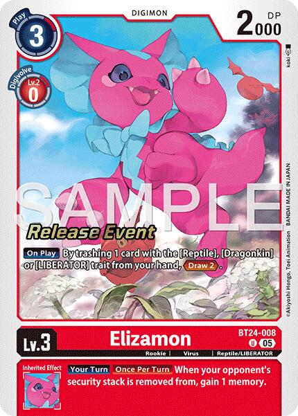 Elizamon [BT24-008] [Time Stranger Release Events Cards] | Anubis Games and Hobby