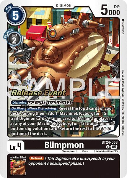 Blimpmon [BT24-058] [Time Stranger Release Events Cards] | Anubis Games and Hobby