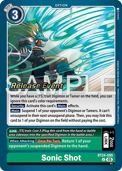 Sonic Shot [BT24-095] [Time Stranger Release Events Cards] | Anubis Games and Hobby