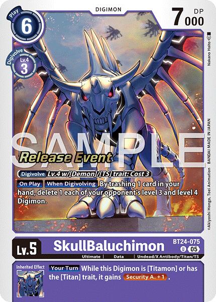 SkullBaluchimon [BT24-075] [Time Stranger Release Events Cards] | Anubis Games and Hobby