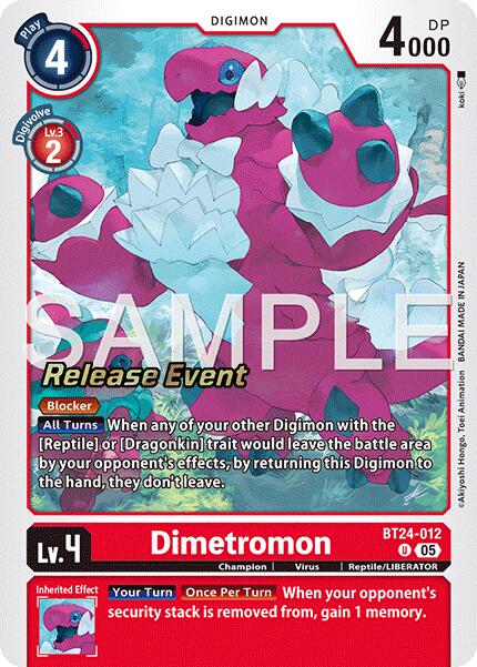 Dimetromon [BT24-012] [Time Stranger Release Events Cards] | Anubis Games and Hobby