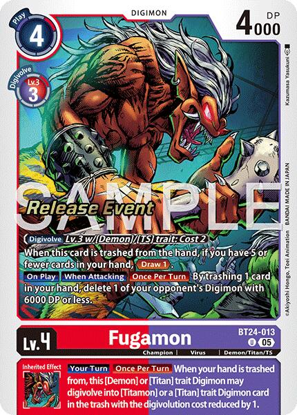 Fugamon [BT24-013] [Time Stranger Release Events Cards] | Anubis Games and Hobby