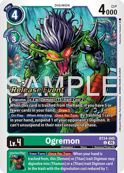 Ogremon [BT24-045] [Time Stranger Release Events Cards] | Anubis Games and Hobby