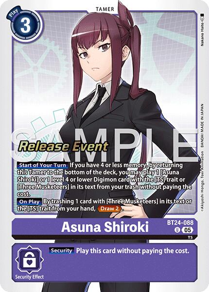 Asuna Shiroki [BT24-088] [Time Stranger Release Events Cards] | Anubis Games and Hobby