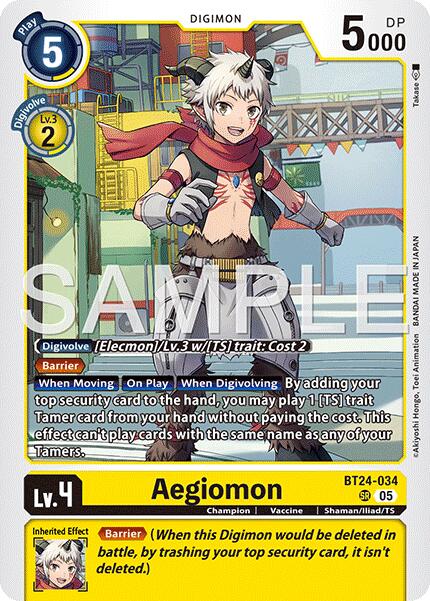 Aegiomon [BT24-034] [Time Stranger] | Anubis Games and Hobby
