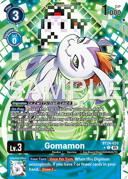 Gomamon [BT24-020] (Box Topper) [Time Stranger] | Anubis Games and Hobby