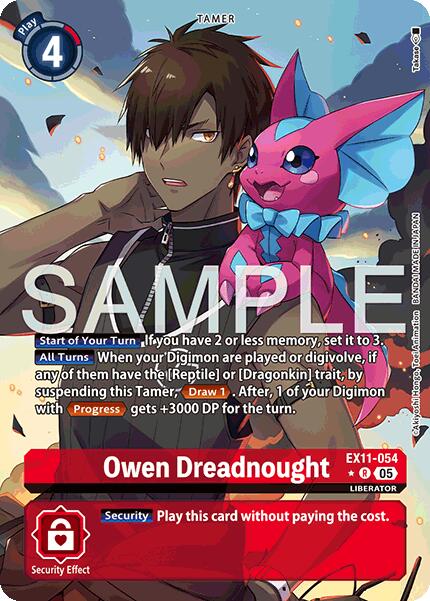 Owen Dreadnought [EX11-054] (Alternate Art) [Dawn of Liberator] | Anubis Games and Hobby