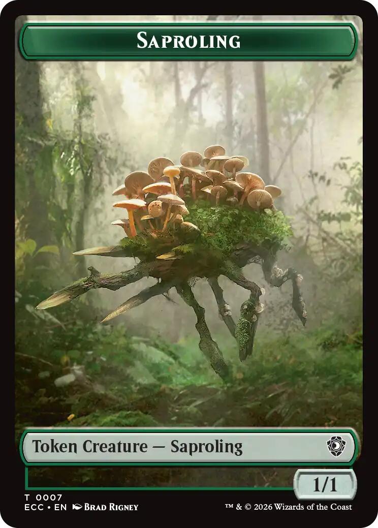 Saproling // Poison Counter Double-Sided Token [Lorwyn Eclipsed Tokens] | Anubis Games and Hobby