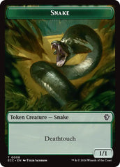 Snake // Scarecrow Double-Sided Token [Lorwyn Eclipsed Tokens] | Anubis Games and Hobby