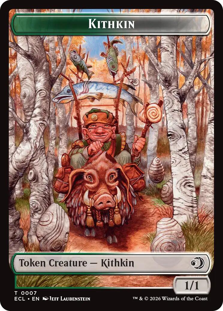 Kithkin // Treasure Double-Sided Token [Lorwyn Eclipsed Tokens] | Anubis Games and Hobby