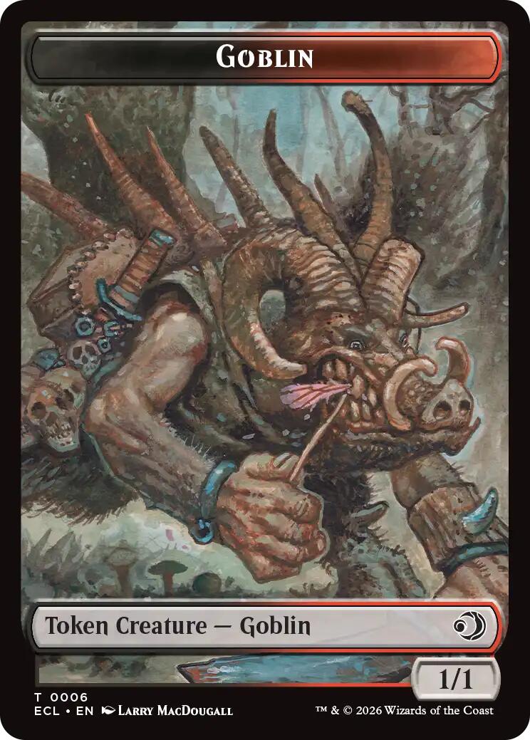 Faerie // Goblin Double-Sided Token [Lorwyn Eclipsed Tokens] | Anubis Games and Hobby