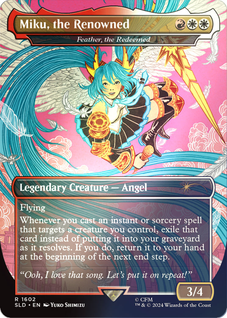 Miku, the Renowned - Feather, the Redeemed (Rainbow Foil) [Secret Lair Drop Series] | Anubis Games and Hobby