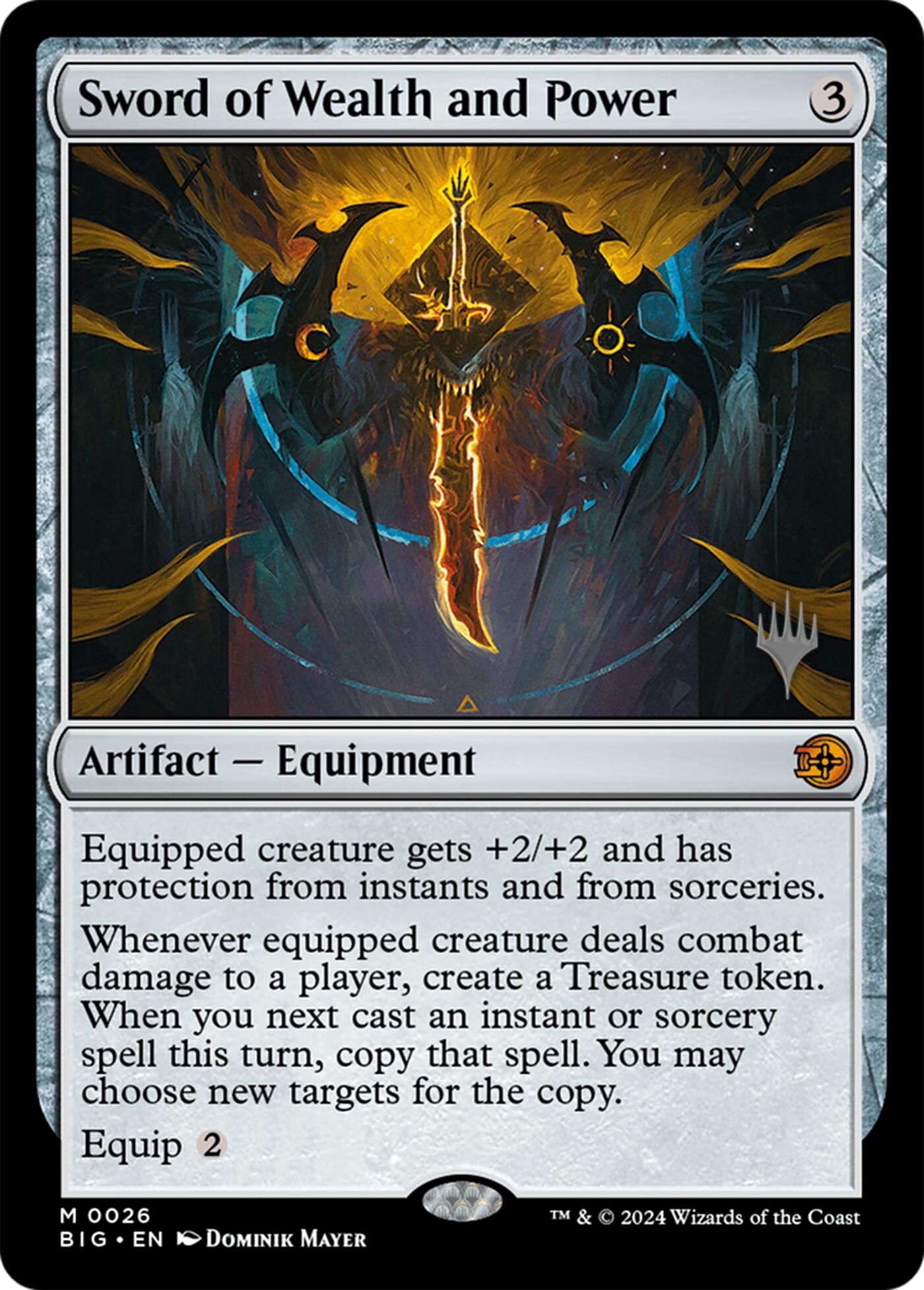 Sword of Wealth and Power [Lorwyn Eclipsed Promos] | Anubis Games and Hobby