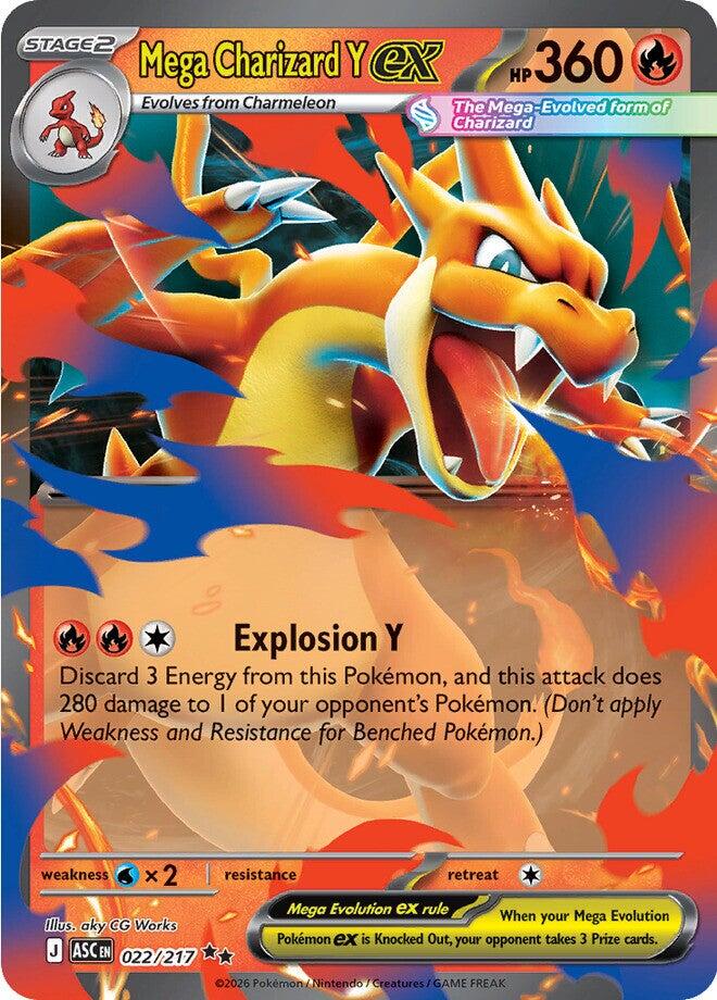 Mega Charizard Y ex (022/217) [Mega Evolution: Ascended Heroes] | Anubis Games and Hobby