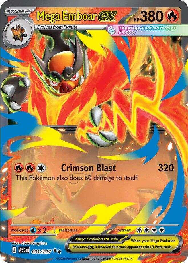 Mega Emboar ex (031/217) [Mega Evolution: Ascended Heroes] | Anubis Games and Hobby