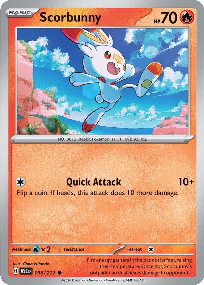 Scorbunny (036/217) [Mega Evolution: Ascended Heroes] | Anubis Games and Hobby