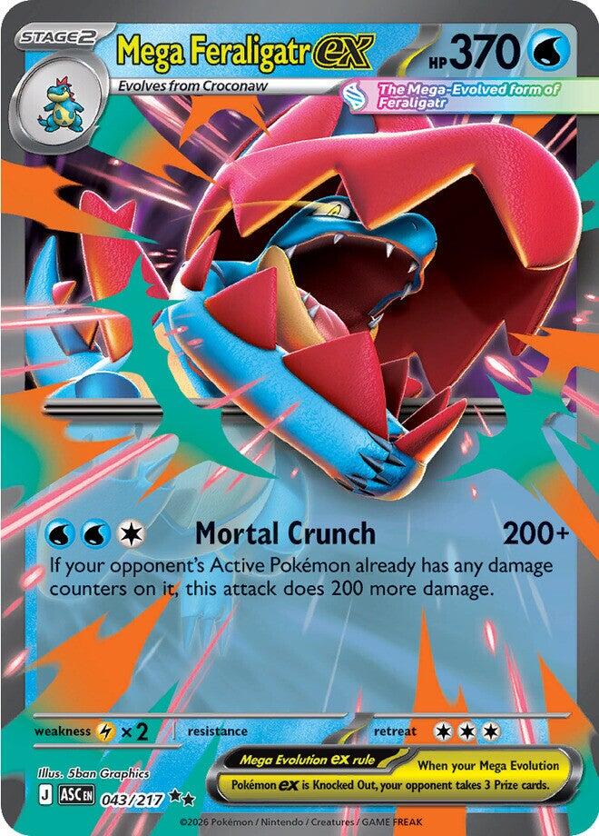 Mega Feraligatr ex (043/217) [Mega Evolution: Ascended Heroes] | Anubis Games and Hobby