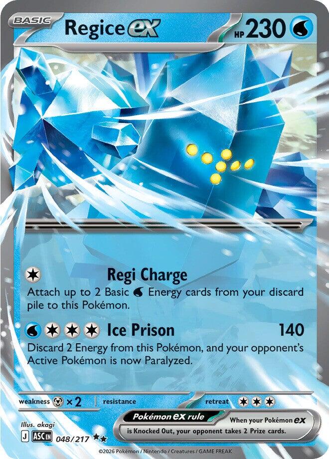 Regice ex (048/217) [Mega Evolution: Ascended Heroes] | Anubis Games and Hobby