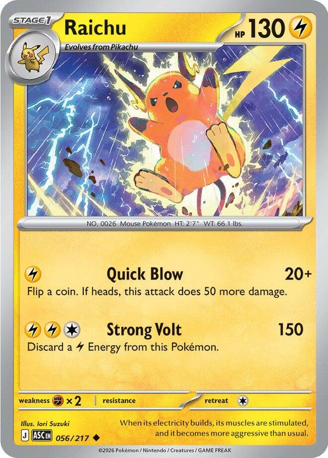 Raichu (056/217) [Mega Evolution: Ascended Heroes] | Anubis Games and Hobby
